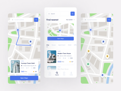 Sewo - 房地产移动应用程序 UI 套件（探索页面）(Sewo - Real Estate Mobile Apps UI Kit (Explore Page))