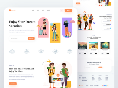 探索旅行登陆页面(Explore Travel Landing Page)
