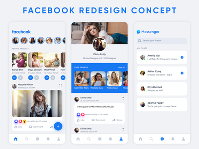 Facebook 重新设计概念(Facebook Redesign Concept)