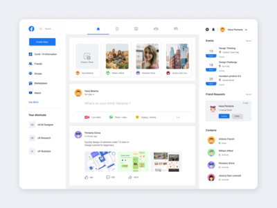 Facebook 网页重新设计(Facebook Webpage Redesign)