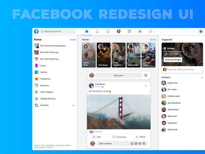 Facebook重新设计用户界面(Facebook Redesign UI)