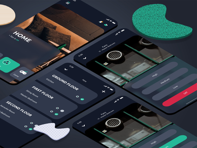 智能家居风扇移动 UI - FD(Smart Home Fan Mobile UI - FD)