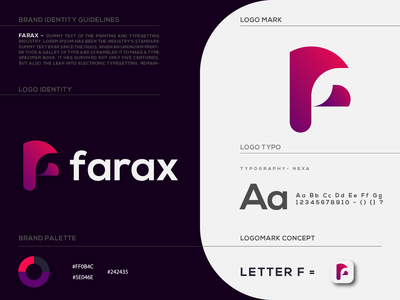 Farax 标志品牌 | F 标志(Farax Logo Branding | F Logo Mark)