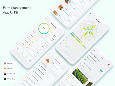 农场管理应用程序 UI 套件(Farm Management App UI Kit)