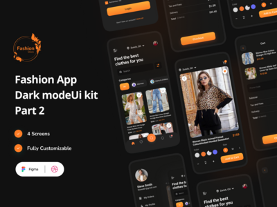 时尚移动应用程序黑暗模式第 2 部分(Fashion Mobile App Dark Mode Part 2)