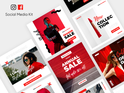 社交媒体工具包 Facebook Instagram 就绪(Social Media Kit Facebook Instagram Ready)