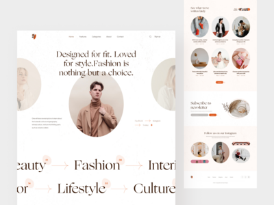 时尚博客登陆页面(Fashion Blog Landing Page)