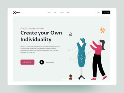 时尚电商头部设计(Fashion E-Commerce Header Design)