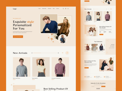 在线时装店 - 登陆页面(Online Fashion Store - Landing Page)