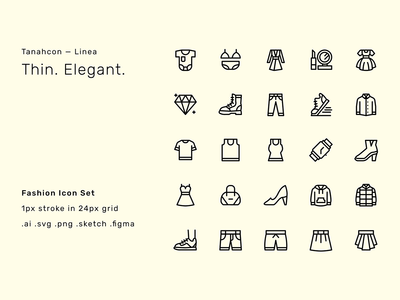 时尚图标集-Linea(Fashion Icon Set - Linea)