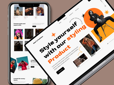 时尚登陆页面。(Fashion landing page.)