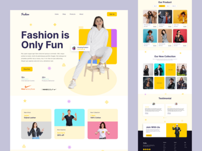 时尚电子商务登陆页面(Fashion E Commerce landing page)