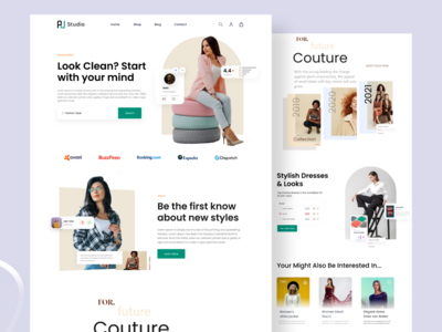 时尚登陆页面设计V01(Fashion Landing page design V01)