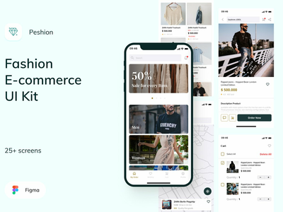 Peshion - 时尚电商 UI 套件(Peshion - Fashion E-commerce UI Kit)