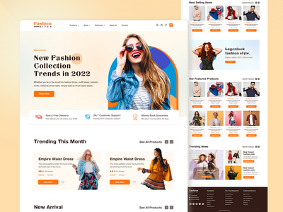 时尚网站登陆页面(Fashion Wedsite Landing Page)