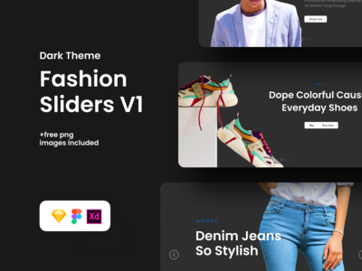 时尚滑块模板（深色版）(Fashion Slider Template (Dark Version))