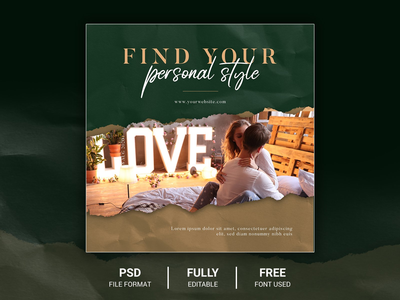 社交媒体帖子设计 Instagram 时尚销售模板(Social media post design Instagram fashion sale template)