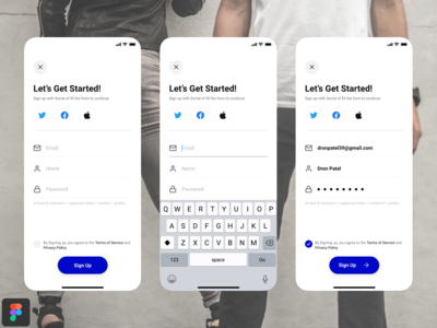 时尚商店 iOS 应用程序 - 注册用户界面(Fashion Store iOS App - Sign Up UI)