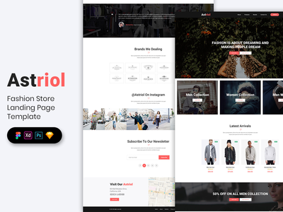 时装店登陆页面模板(Fashion Store Landing Page Template)