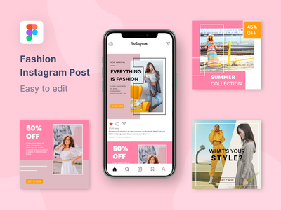 时尚销售社交媒体模板设计(Fashion Sale Social Media Template Design)