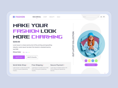时尚登陆页面设计(Fashion landing page design)