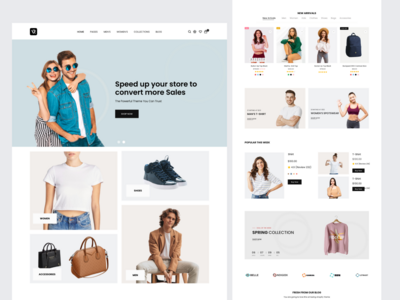时尚网站登陆页面设计(Fashion Website Landing Page Design)