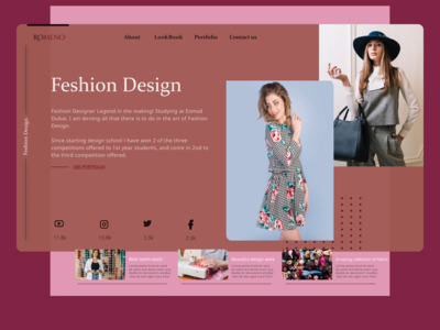 时装设计师个人作品集设计理念(Fashion Designer personal portfolio design concept)