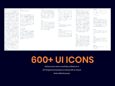 600 多个用户界面图标(600+ UI ICONS)