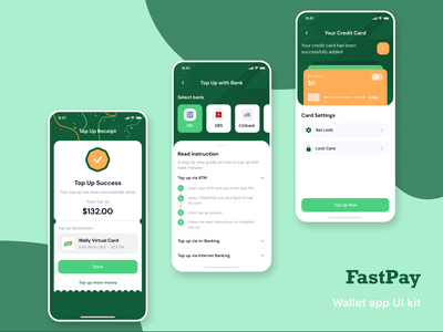 Fastpay - 钱包应用程序 UI 套件 #6(Fastpay - Wallet app ui kit #6)