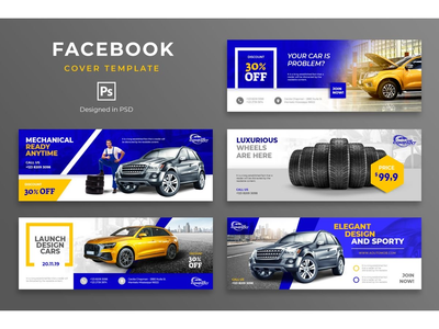 Facebook 封面模板汽车(Facebook Cover Template Automotive)