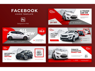 Facebook 封面模板汽车(Facebook Cover Template Automotive)