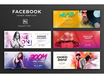 Facebook 封面模板 音乐 娱乐(Facebook Cover Template Music Entertainment)
