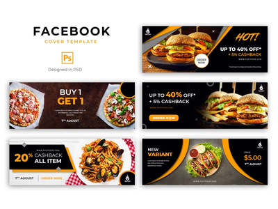 Facebook 封面模板汉堡(Facebook Cover Template Burger)