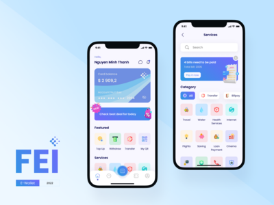 飞电子钱包 UI 概念(Fei E-wallet UI Concept)