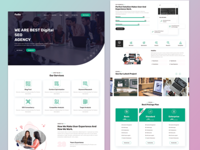 Fello - 数字 SEO 代理网站模板(Fello - Digital SEO Agency  Web Template)