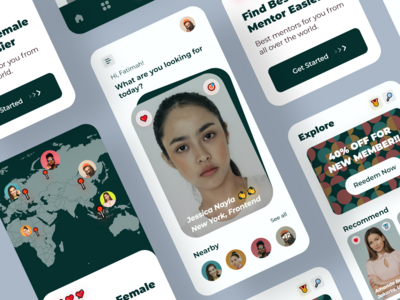 女性导师查找器 - 移动应用程序设计(Female Mentor Finder - Mobile Apps Design)
