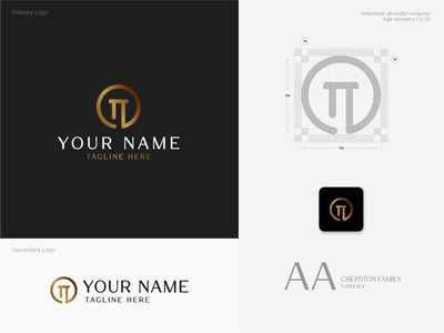 用于数学徽标的自定义模板 Elegan 豪华成熟公司徽标(Custom Template Elegan Luxury Mature Company Logo for Math Logo)