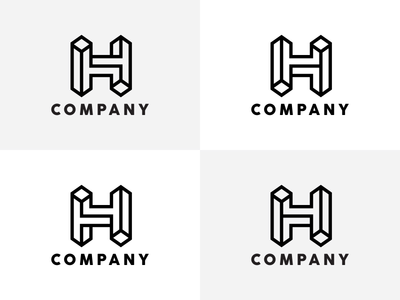 初始 H 字母徽标矢量设计模板(Initial H letter logo vector design template)