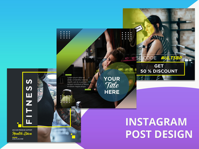 健身 Instagram 帖子设计(Fitness Instagram Post Design)