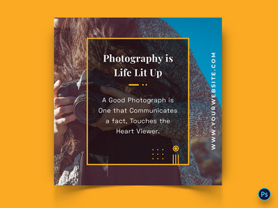 摄影社交媒体帖子模板(Photography Social Media Post Template)