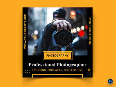 摄影社交媒体帖子模板(Photography Social Media Post Template)