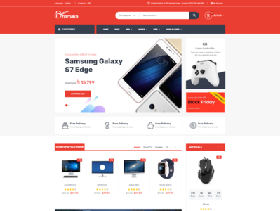 电子商务网页原型设计(eCommerce web prototype design)
