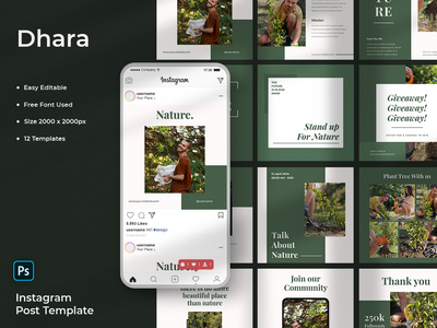 Dhara - 自然社交媒体帖子模板(Dhara - Nature Social Media Post Template)