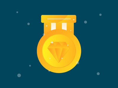 钻石奖牌图标(Diamond medal icon)