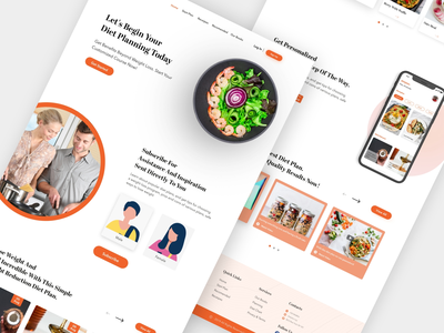 饮食计划登陆页面概念(Diet Plan Landing Page Concept)