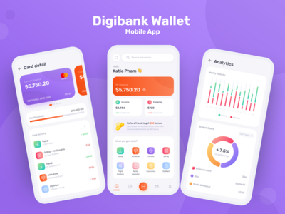Digibank - 钱包应用程序 UI 套件(Digibank - Wallet App UI Kit)