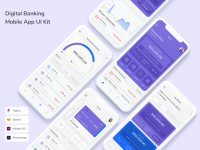 数字银行移动应用程序 UI 套件(Digital Banking Mobile App UI Kit)