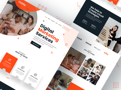 数字创意机构登陆页面模板(Digital Creative Agency Landing Page Template)