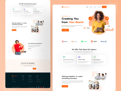 数字代理登陆页面设计(Digital Agency Landing Page Design)