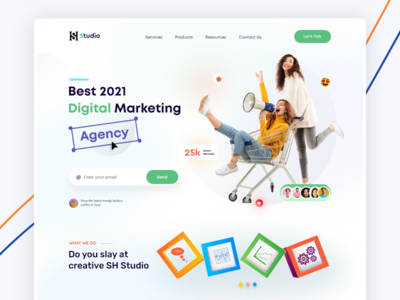 2021 年最佳数字代理商登陆页面 V1(Best 2021 Digital Agency Landing Page V1)